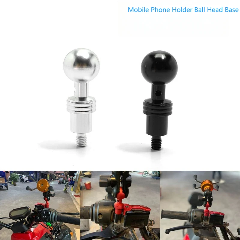 Motorcycle Rearview Mirror Mobile Phone Holder Ball Head Base Bolt Screw Fixed Ball