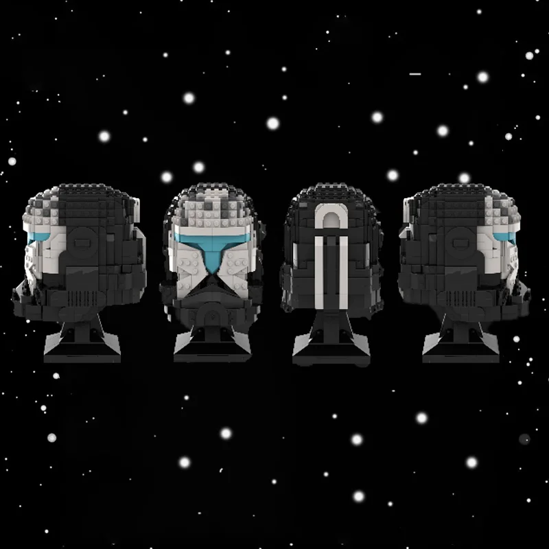 889 PCS Knight Helmet Build Scorch Helmet MOC Customize Modular Building Block Simple Popular Model DIY Boys Assembly Toy Gift