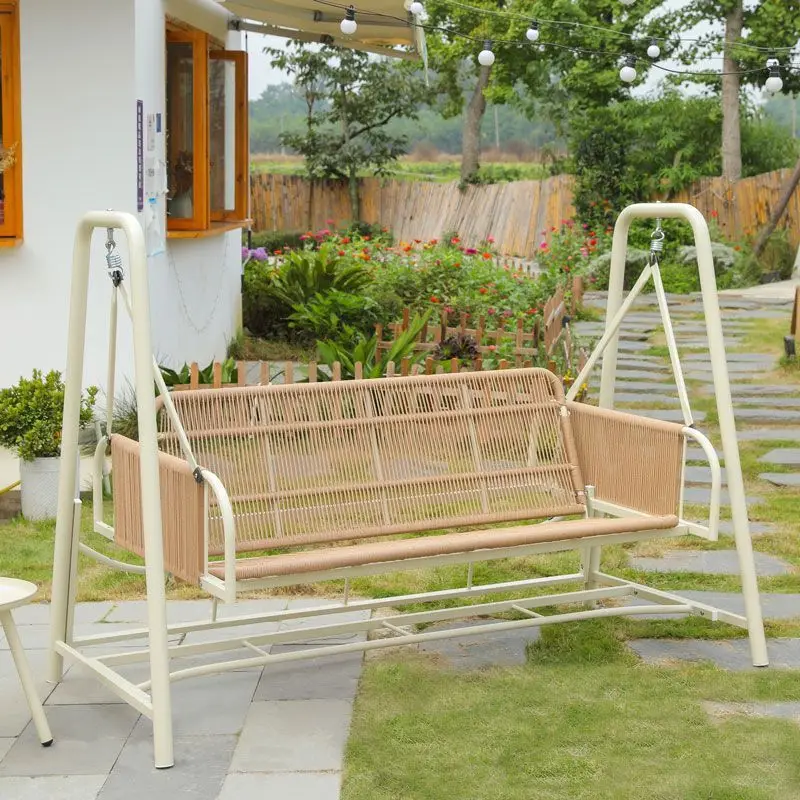 

Swing Outdoor Courtyard Three-person Swing Balcony Indoor Hammock Rocking Garden Household Hanging Chair