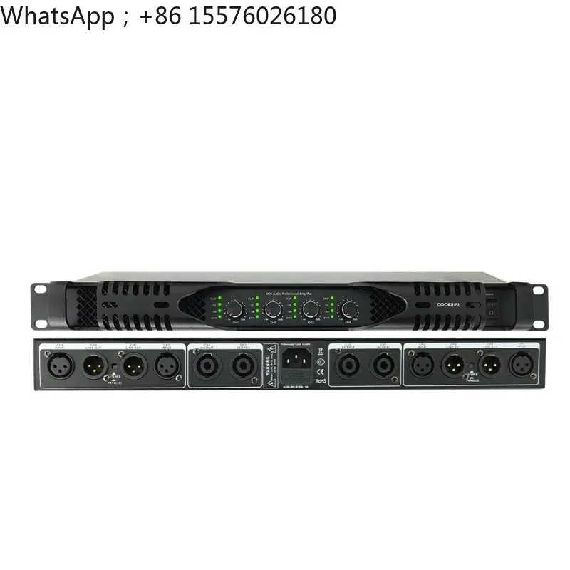 MIA-DZ1300 4 * 2000W * 4Ω 1U Digital Amplifier 4 * 2000W 4-Channel Amplifier Stereo System Professional Audio Class D Amplifier