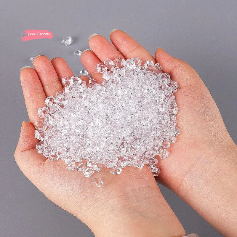 مجموعة أحجار كريستال ثلجية شفافة صغيرة محاكاة حبوب الثلج المكسورة لتزيين بيت الدمى دعائم مصغرة للمنزل #5