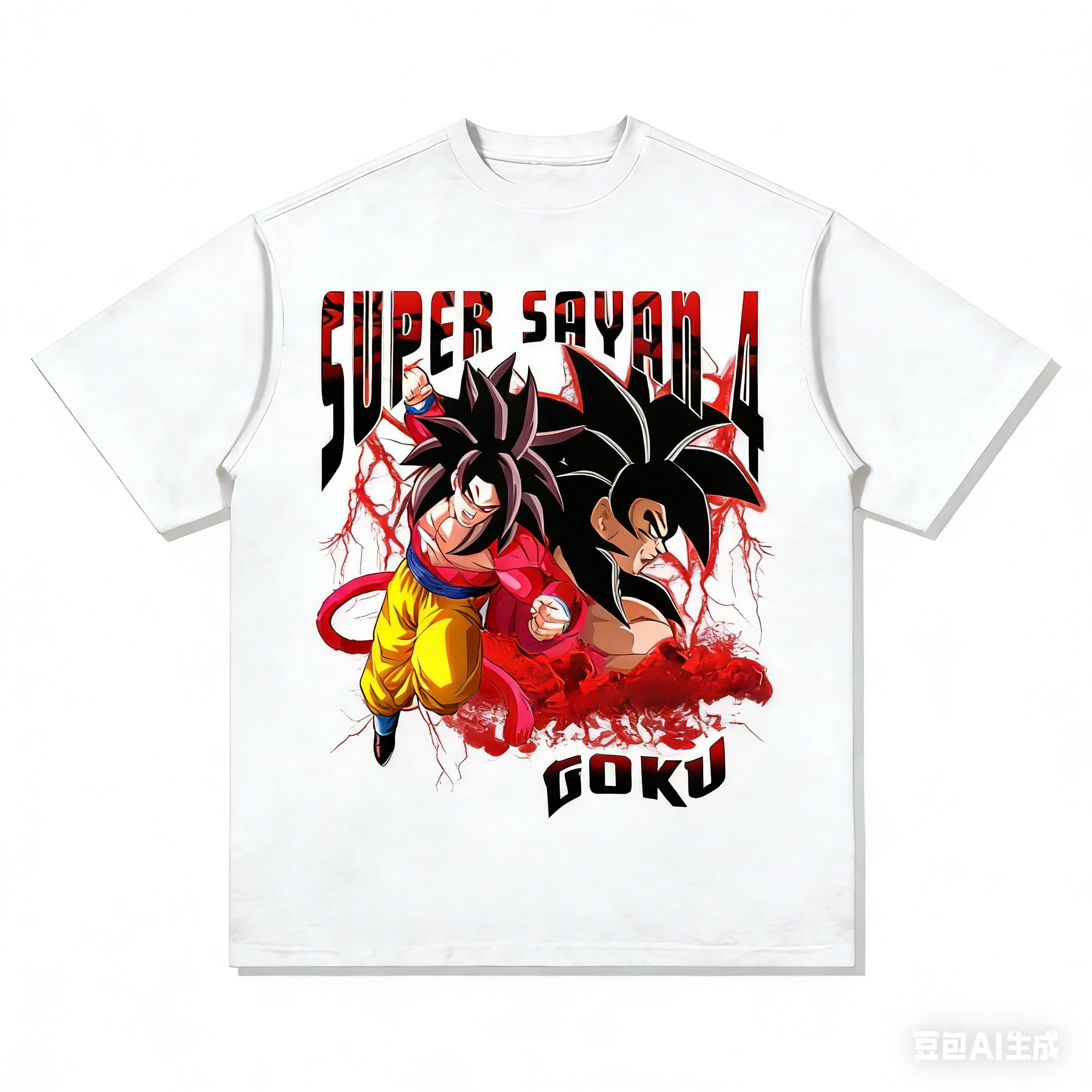 2026 Neues Heißes Sommer 2026 Dragon Ball GT Übergroßes T-Shirt Hochwertiger Goku Super Saiyan 4 Aufdruck Unisex Retro Casual Gym Tee