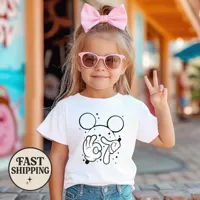 Mickey Mouse Gloves Size 6 & 7 T-shirt Classic Ears Simple T-shirt Disney Trip T-shirt Six Seven T-shirt