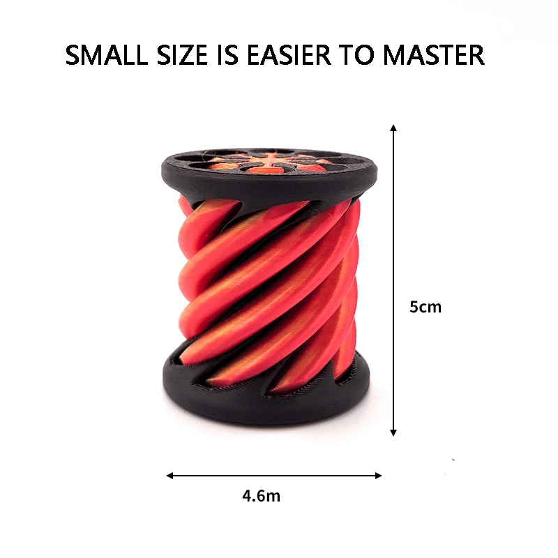 Zabawka ze spiralnym stożkiem z nadrukiem 3D Niezwykła piramida Przepuszczalna rzeźba Przejście przez piramidę Fidget Toy Mini Vortex Thread Illusion