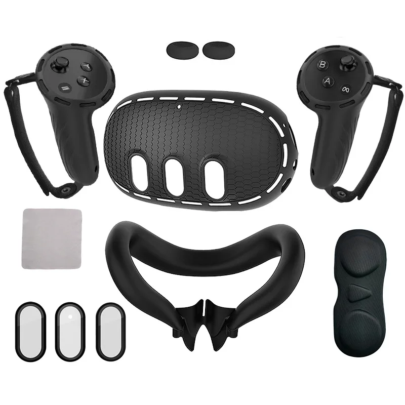 Suitable for quest3 handle cover shading mask host cover silicone protective cover tempered film