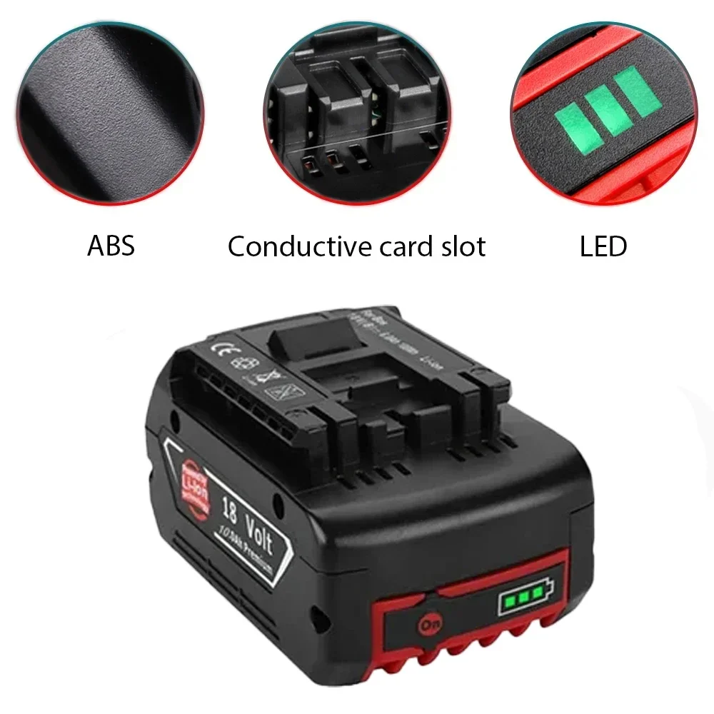 NEW 18V 10000mAh Ersatz Batterie für Bosch 18V Professionelle System Cordless Werkzeuge BAT609 BAT618 GBA18V80 21700 Zelle