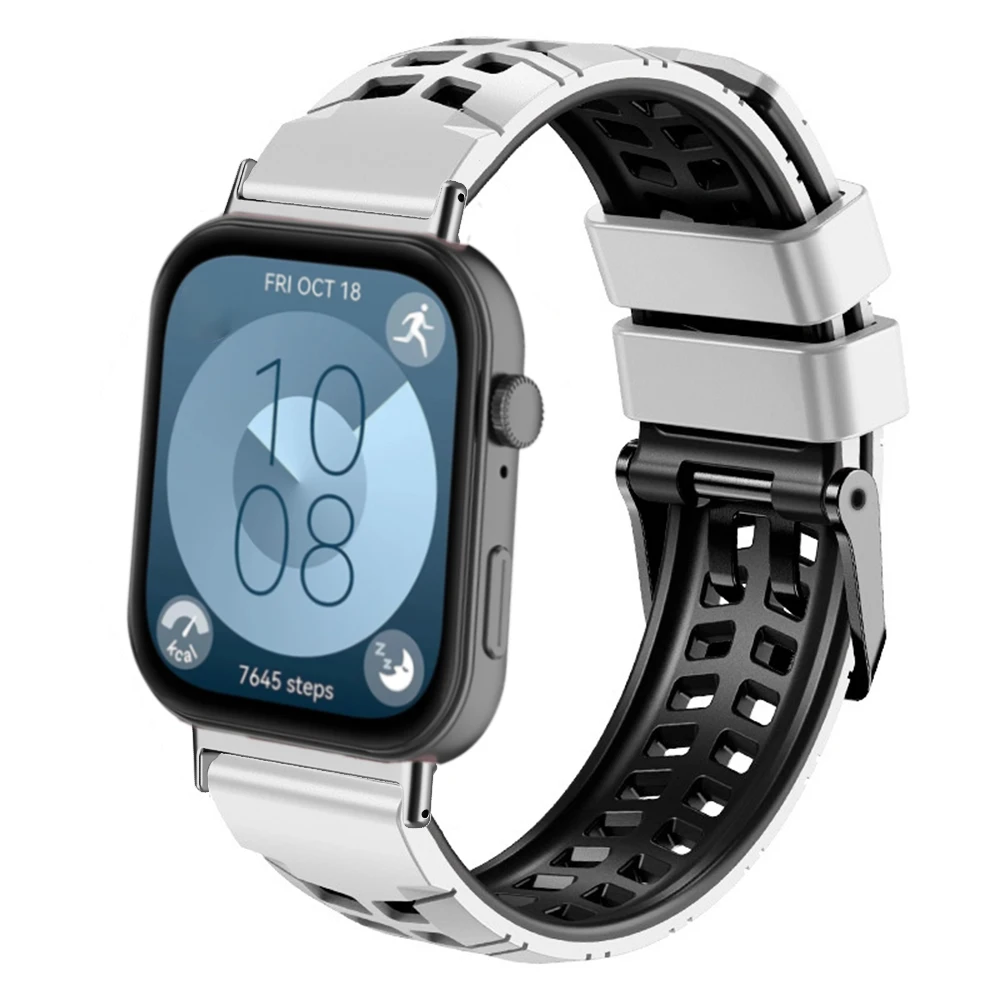 Двухцветный силиконовый ремешок для Huawei Watch Fit4 Pro, спортивный браслет-петля Correa для Huawei Fit 3 Fit 4, замененный дышащий браслет