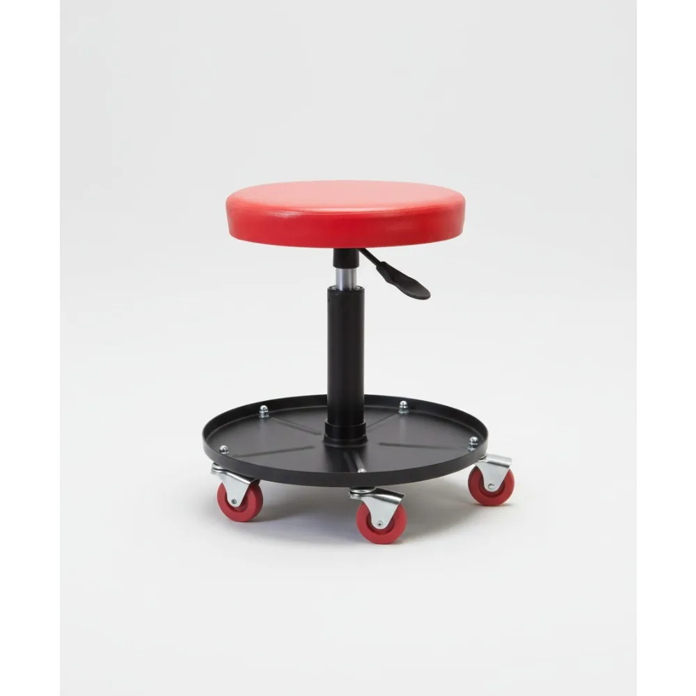 

Heavy Duty Rolling Pneumatic Mechanic Stool with Tool Tray Storage, Adjustable Height Garage Seat for Comfortable Car Repair