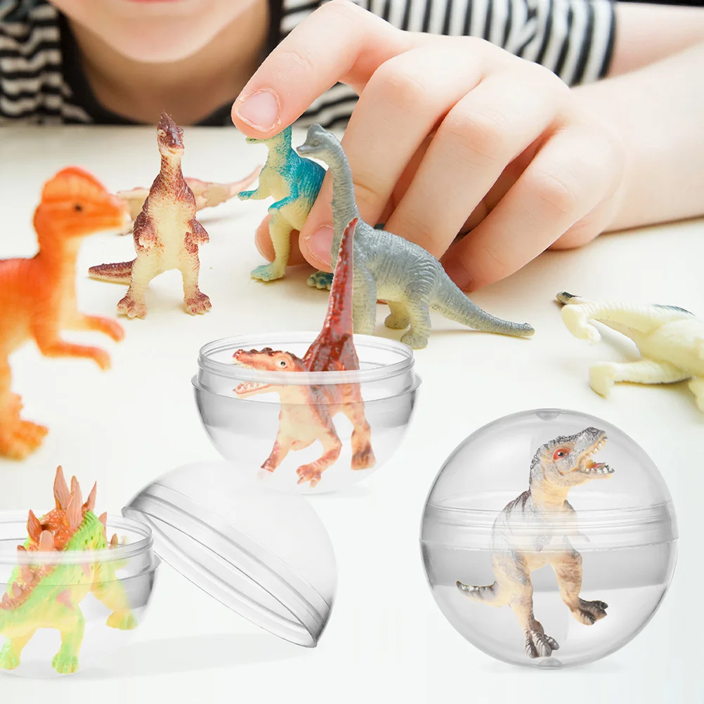 

100Pcs Clear Round Capsules Durable Plastic Containers for Beads and Collectibles Versatile Use in Vending Machines