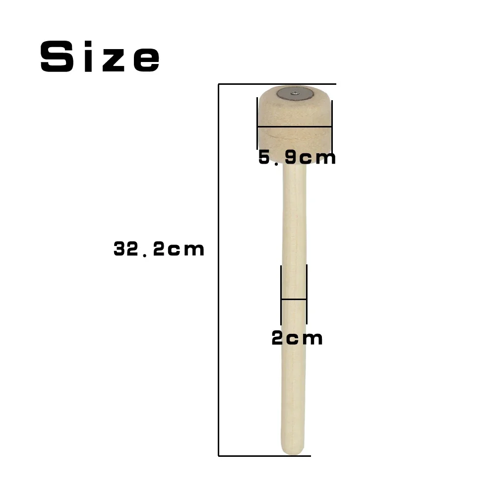 M mbat 2 teile/satz Wollfilz-Drumsticks rutsch feste Bass Drum Mallet unverzicht bare Percussion-Instrumenten-Zubehörteile – Detail 6
