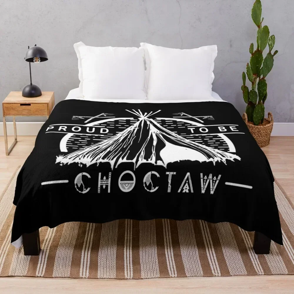 

proud to be choctaw Throw Blanket