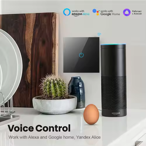 BONDA Smart Switch Alexa RF433 No Neutral Tuya Control Works With Google 1/2/3 Gang Smart Life Home Light WiFi Touch Switches 86 - Image 3