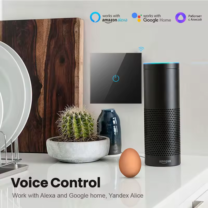 BONDA Smart Switch Alexa RF433 No Neutral Tuya Control Works With Google 1/2/3 Gang Smart Life Home Light WiFi Touch Switches 86 - Image 3