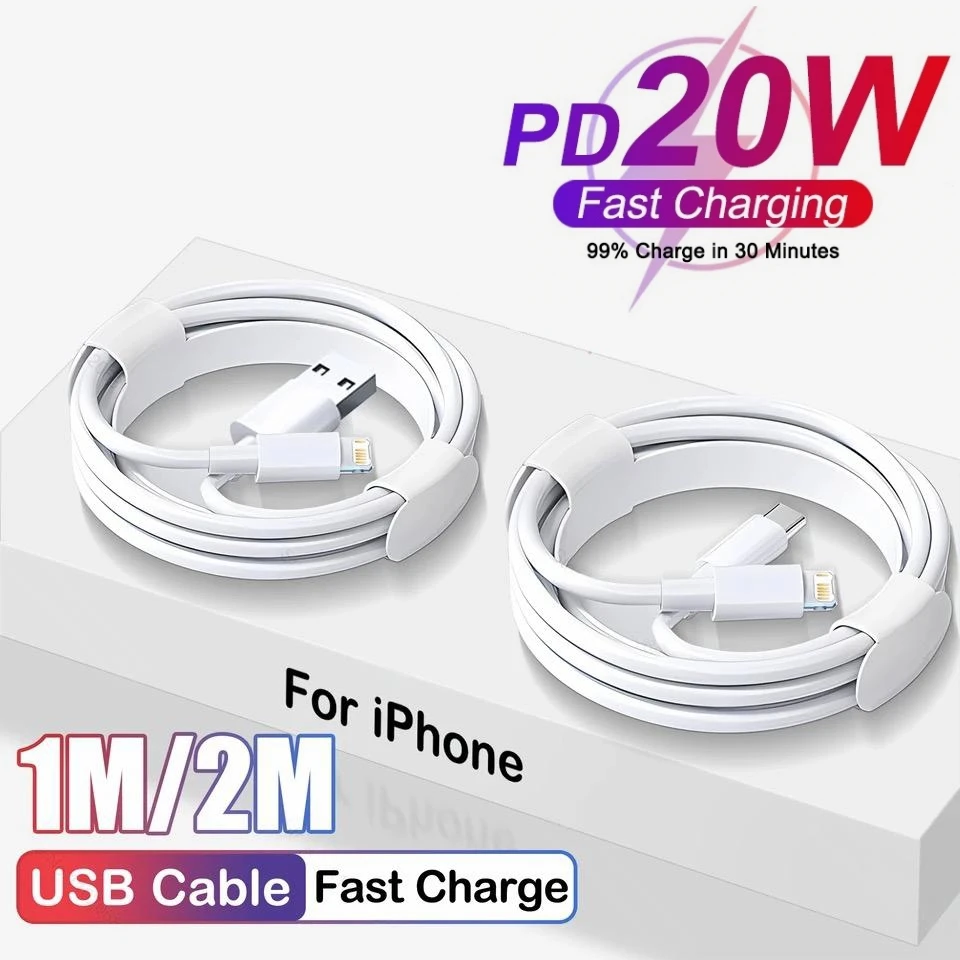 PD 20W Fast Charger For Apple iPhone 14 13 12 11 Pro Max Mini 7 8 Plus XR Type C Cable Fast Charging Date Cord Phone Accessories