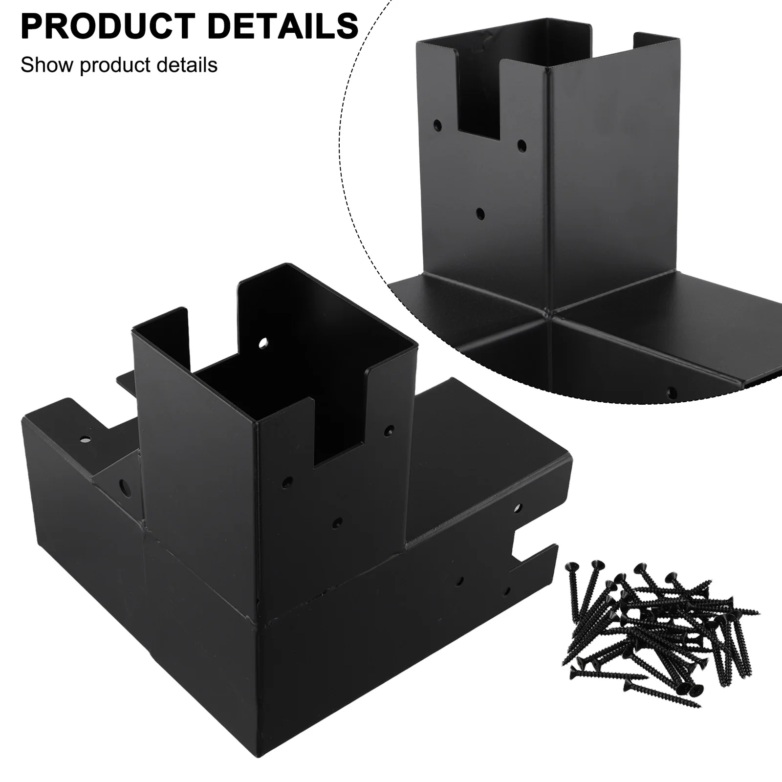 

90 Degree Woodwork Kit Right Angle Corner Bracket Sunshade Hanging Holes Weather-Proof Performance High-Quality Steel
