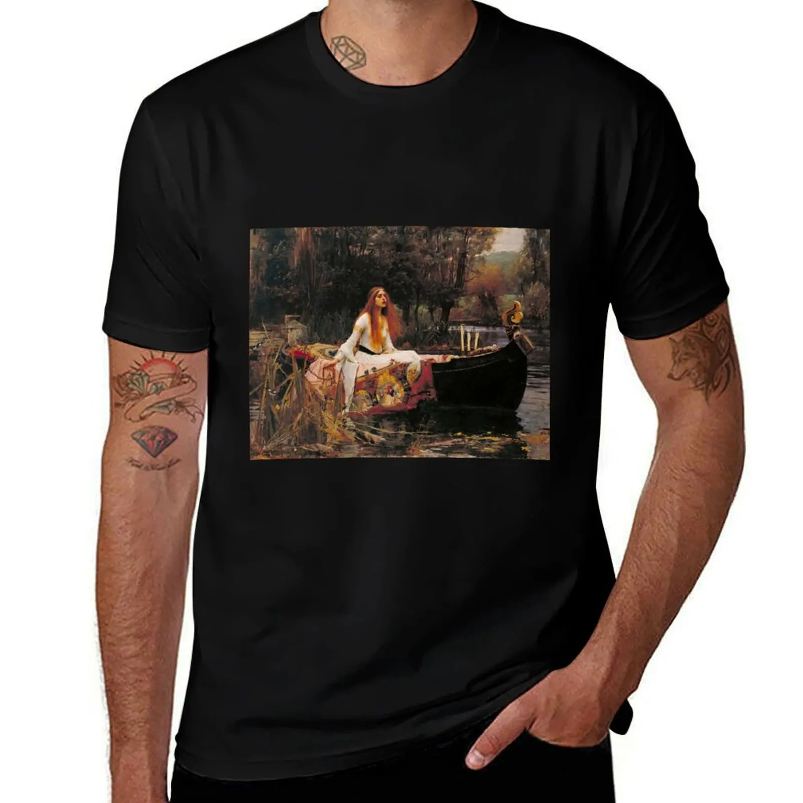 The Lady of Shalott Waterhouse Pre-Raphaelite T-Shirt Casual Lightweight Short Sleeve Top