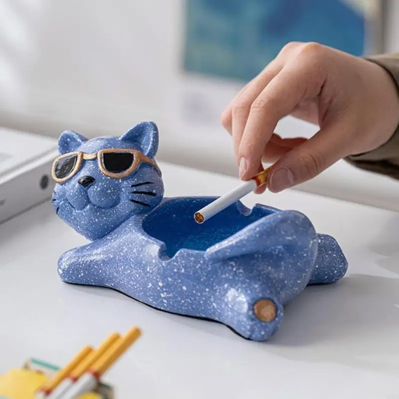 Lovely Pig Ashtray Smooth Surfaces,Slip Resistant Base Fortune Pig Ashes Holder Functionality for Adults B95B