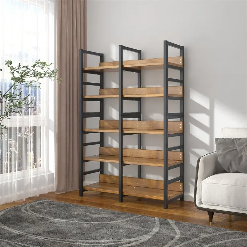 

metal frame bookshelf modern shelf storage wooden bookcase living room home office bookshelf and bookcase