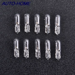 10Pcs/pack 12V 1.2W T5 Glass Light Bulb Dashboard Instrument Panel Brake Light Bulbs Headlights Lamp Lights Car Lights