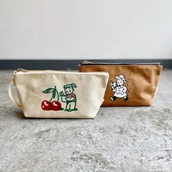 Kawaii Cute Snoopy Canvas Bag Coin Purse Handbag Cosmetic Bag Pencil Case Leisure Versatile Cute Girl Birthday Gift For Children