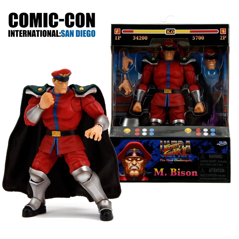 

Jada toys Street Fighter II 6" M. Bison Action Figure Street Fighter 2: The Final Challengers Action Figure Model Doll