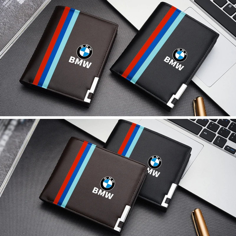 Car Men\'s Leather Wallet motor vehicles Card Ticket Storage Bag For BMW E46 E90 E60 F10 E39 F30 E36 F20 E91 E30 G30 E53 F31 G20