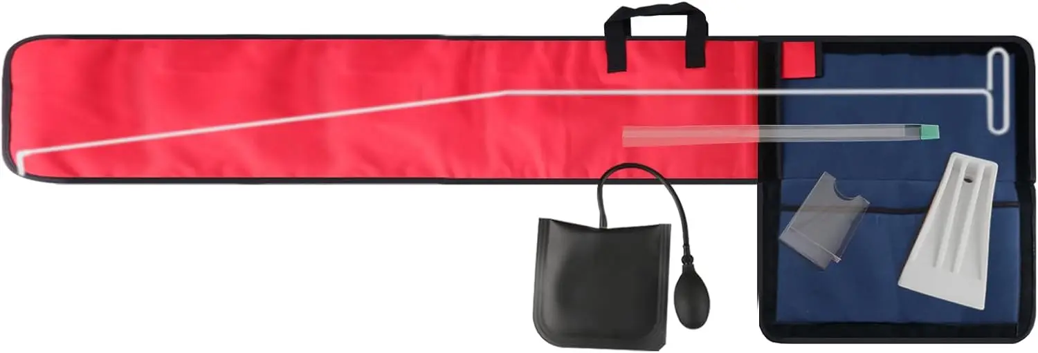 

55 Inch Car Tools Kit with J-Hook, Air Wedge Pump, Non-Marring Wedge & Carry Bag for Easy Vehicle Access