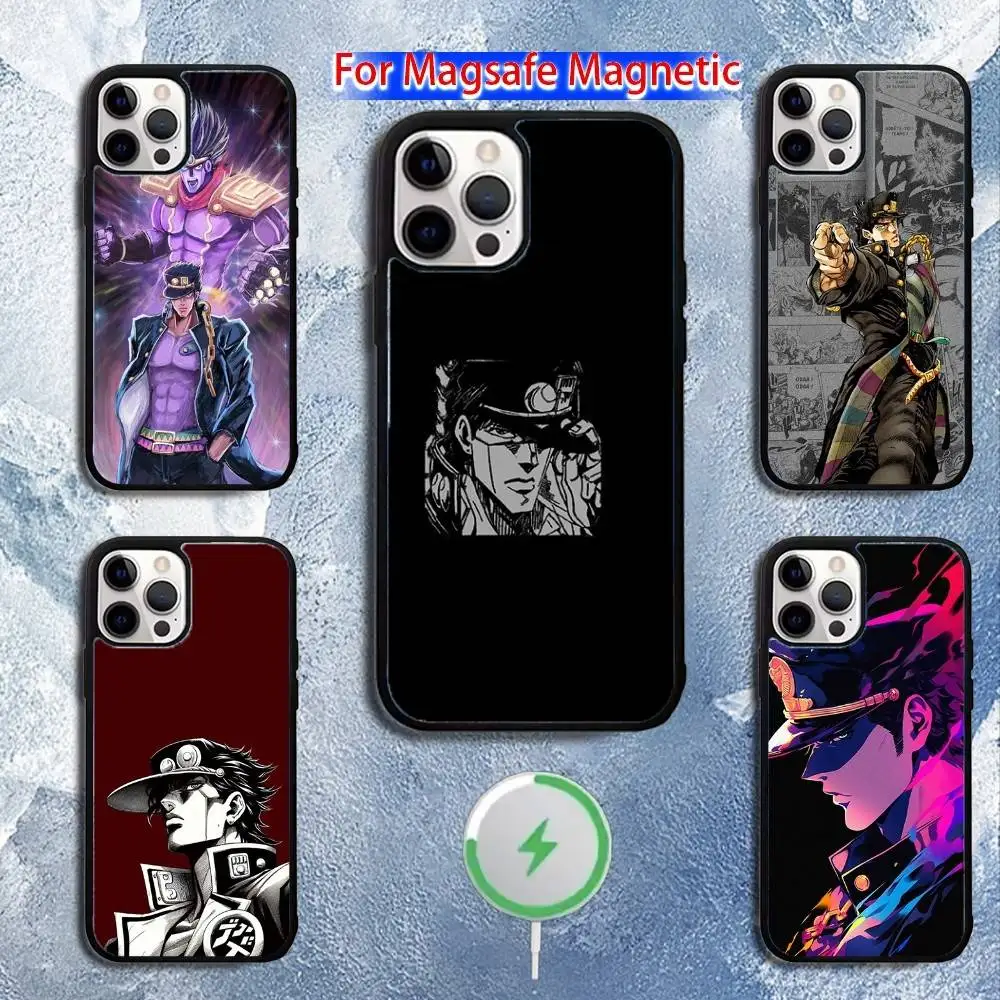 

Jotaro Kujo J-Jojos Phone Case For iPhone 16,15,14,13,12,11,Pro,Max,Plus,Mini,Magsafe,Magnetic Wireless Charging Case