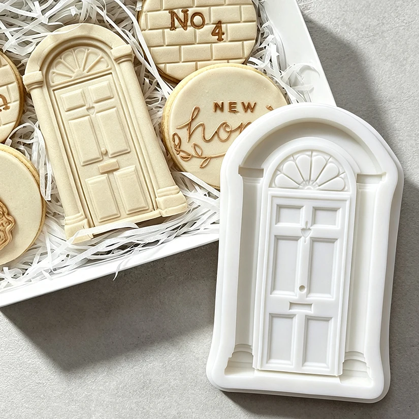 Die Türform Kuchenseite 100 % Platin Silikon Sugarcraft Form, Fondant Kuchen Dekorieren Werkzeuge – Detail 1