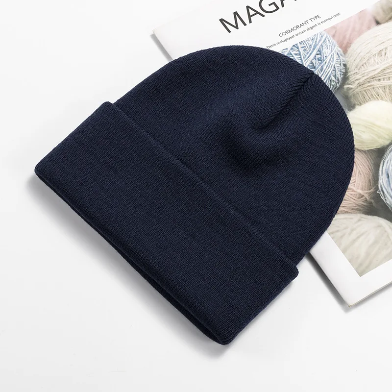 

NEW Men's Autumn and Winter Solid Color Woolen Hat Warm Ear Protection Versatile Simple Knitted Hat Women Hats For Men