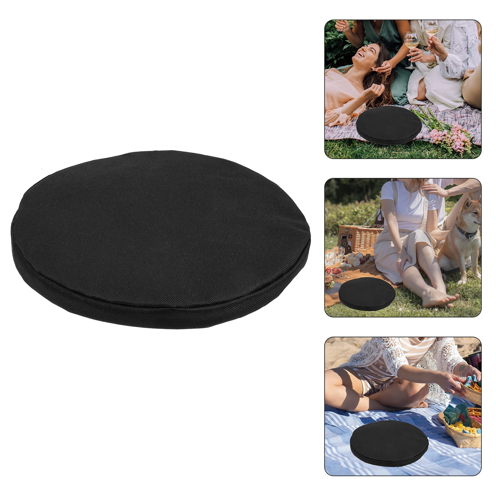 Telescopic Stool Mat Folding Cushion Portable Camping Chairs Adults Child Oxford Cloth Waterproof Black Storage Travel Outdoor