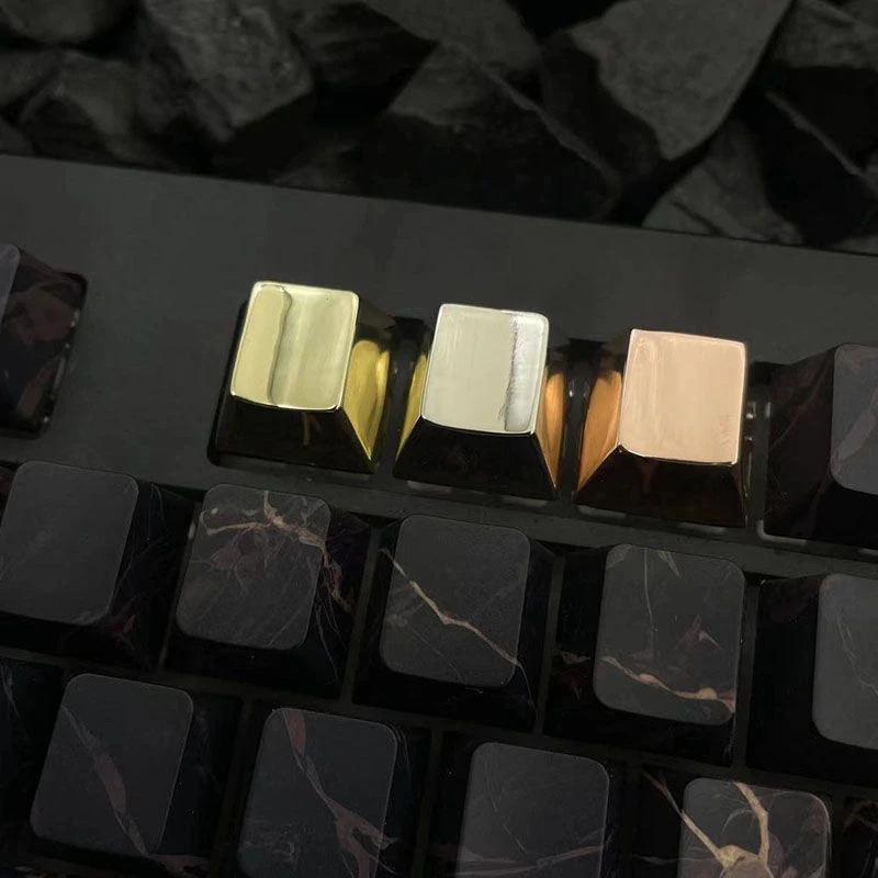 Brass Key Cap Artisan Keyboard Caps Customized Handmade Glossy Cherry Profile Keycaps for Mechanical Keyboard Accessories Gift