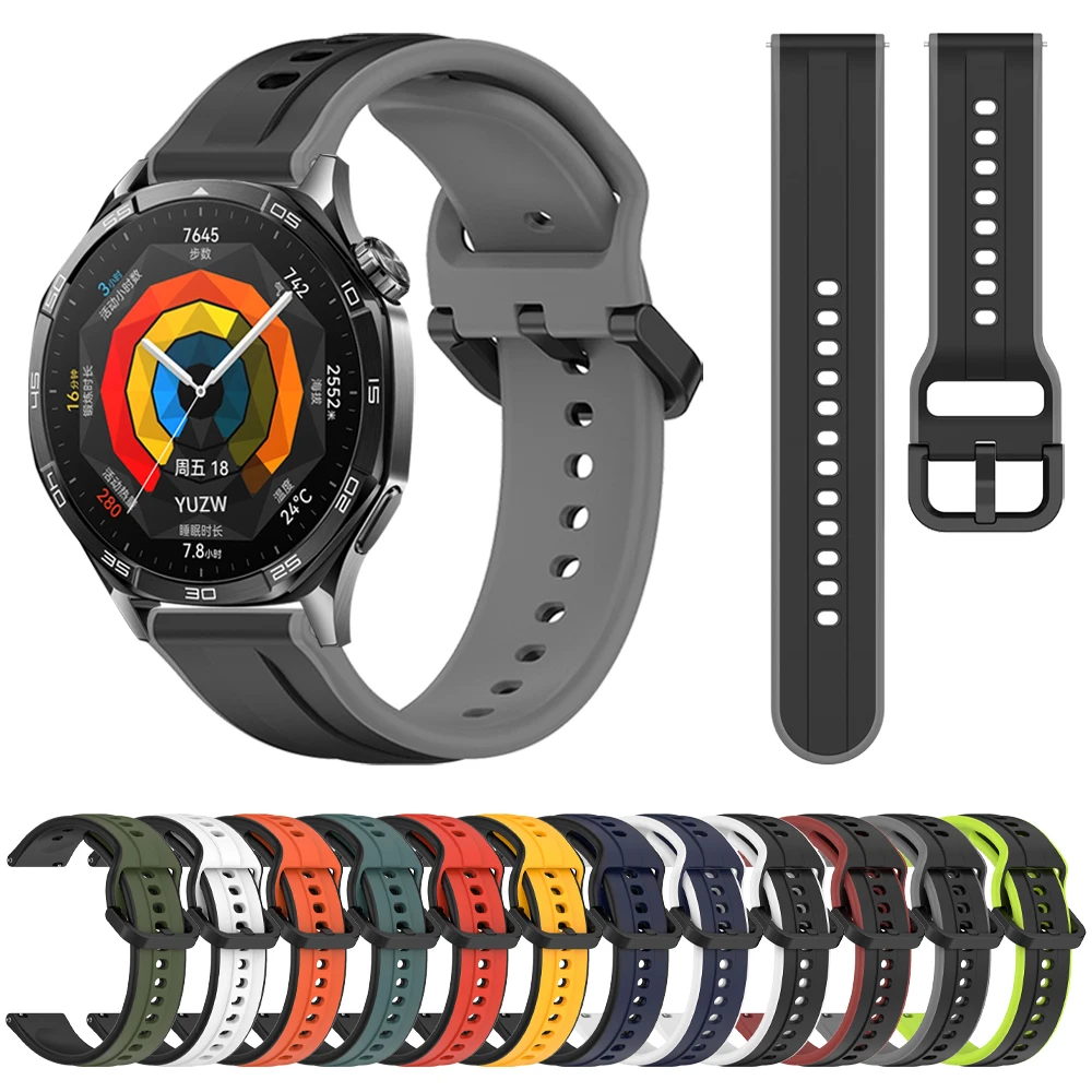 20mm 22mm Silicone Band For HUAWEI WATCH GT 5 4 Pro 46mm 42mm GT5 GT 3 2e Buds Sports Strap HONOR Magic Watch2 GS Pro Accessorie