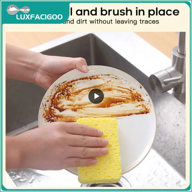 Прочный очиститель для ванной комнаты, удобный кухонный аксессуар, универсальная Экологически чистая Чистящая Щетка, губка для стирания