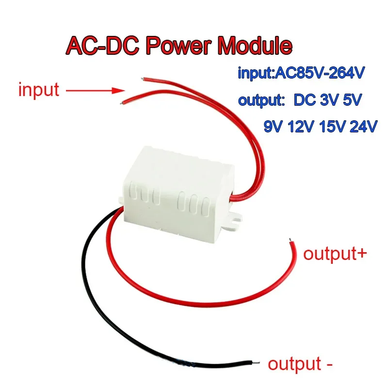 Moduł zasilacza AC-DC AC110V 220V 230V do DC 3V 5V 9V 12V 15V 24V Mini Buck Converter 3W Led Izolowane napięcie stabilizowane