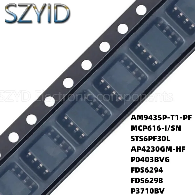 

100PCS SOP8 AM9435P-T1-PF MCP616-I/SN STS6PF30L AP4230GM-HF P0403BVG FDS6294 FDS6298 P3710BV