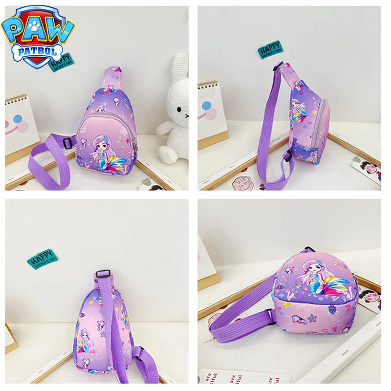 Paw Patrol-Kawaii Anime Saco Peito para Crianças, Bolsas de Ombro para Meninos e Meninas, Mochila de Viagem, Bolsa Crossbody, Presentes Bonitos