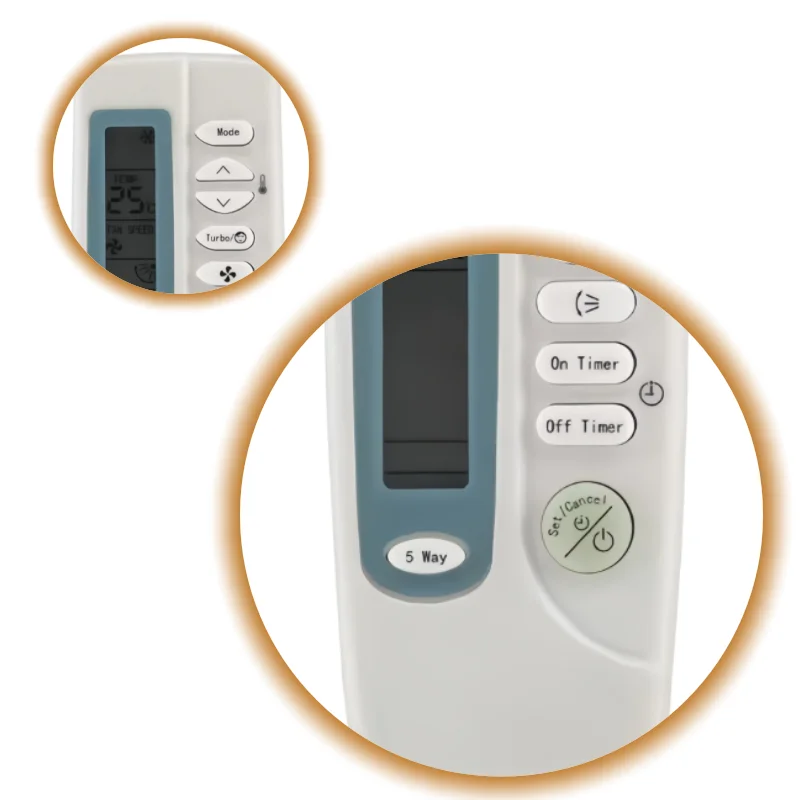 

ARC-410 Replacement Air Conditioner Remote Control, Infrared AC Controller Spare Parts for Home Air Conditioning Daily Use