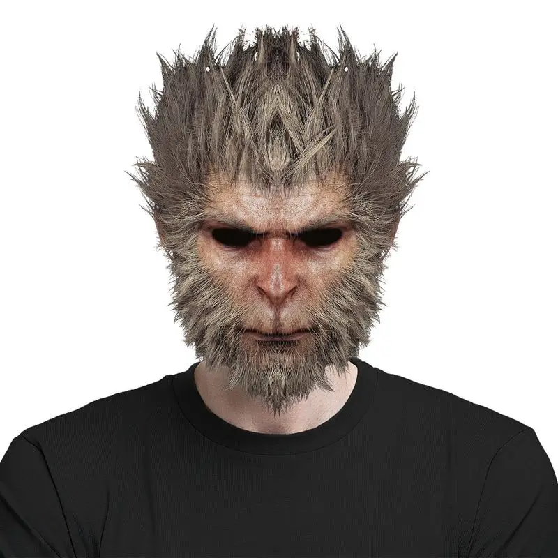 

Black Myth Wukong Mask Monkey King Mask Funny Monkey Head Halloween Game Cos Props Surrounding Games Surrounding Gifts.