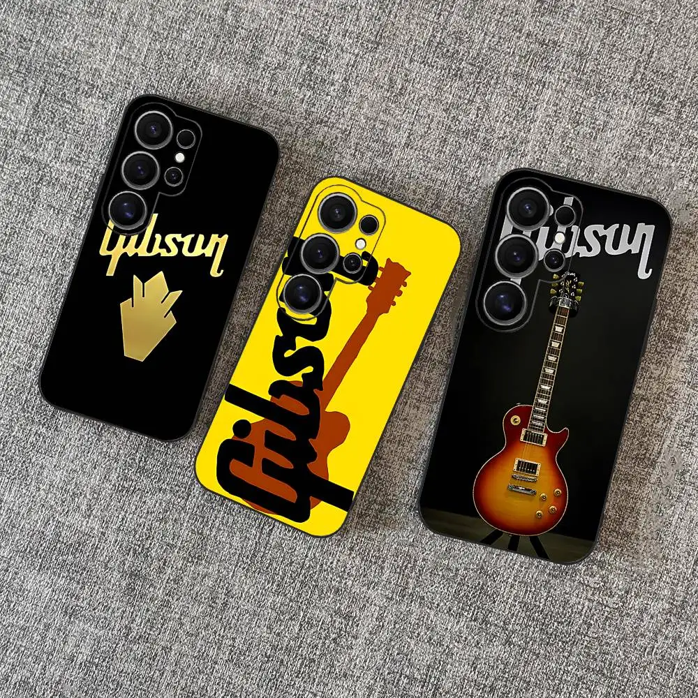 

Gibson Guitar Logo Phone Case For Samsung S 24 Fe 25 Ultra Plus 20 Lite 21 30 22 23 24 22 Ultra 5G Fundas