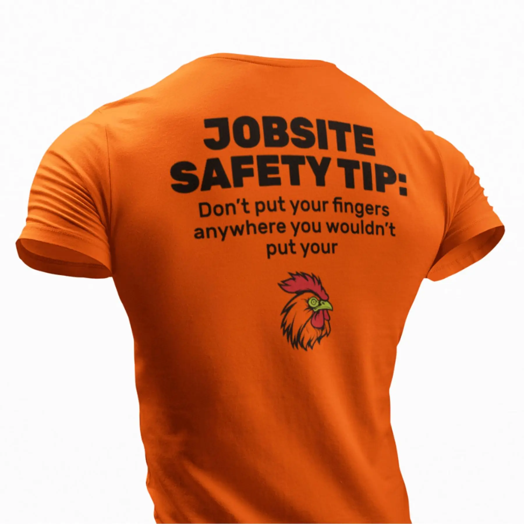 Jobsite Safety Humor T Shirt Dont Put Your Finger Funny Work Safety Reminder Tee