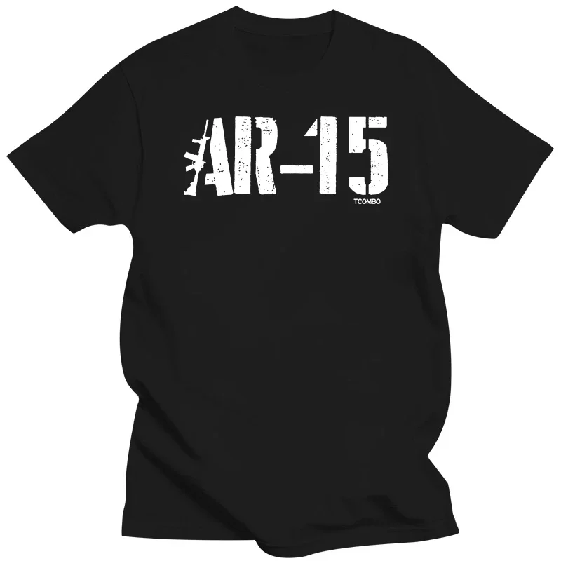 Graphic Shirts  New Brand Cheap Sale  AR-15 Gun Men T-Shirt