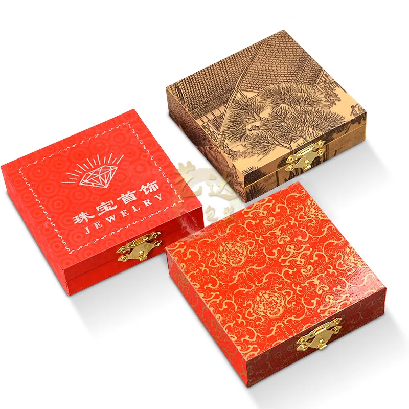 Wooden Jade Bracelet Box Bracelet Pendant Buddhist Bead Silver Jewelry Bracelet Jewelry Gift Packaging Box