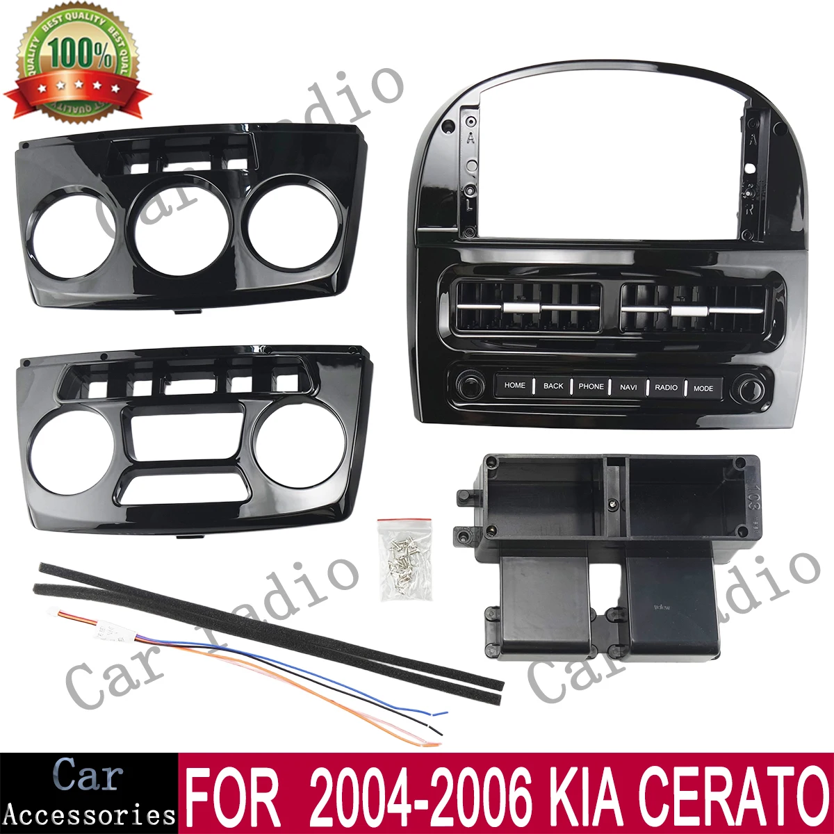 

For 2004-2006 KIA CERATO (UV BLACK) 12.3 Inch Car Radio Android Stereo Frame Player Head Unit Fascia Panel Dash Board Cover