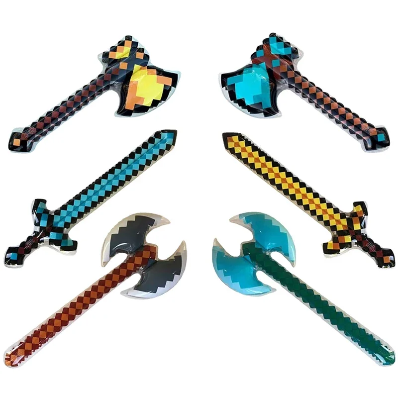 Gem Sword Golden Sword, Pixel Style Toys, Inflatable Toys, Children's Toys, Halloween Decoration, Party Supplies, Family Games