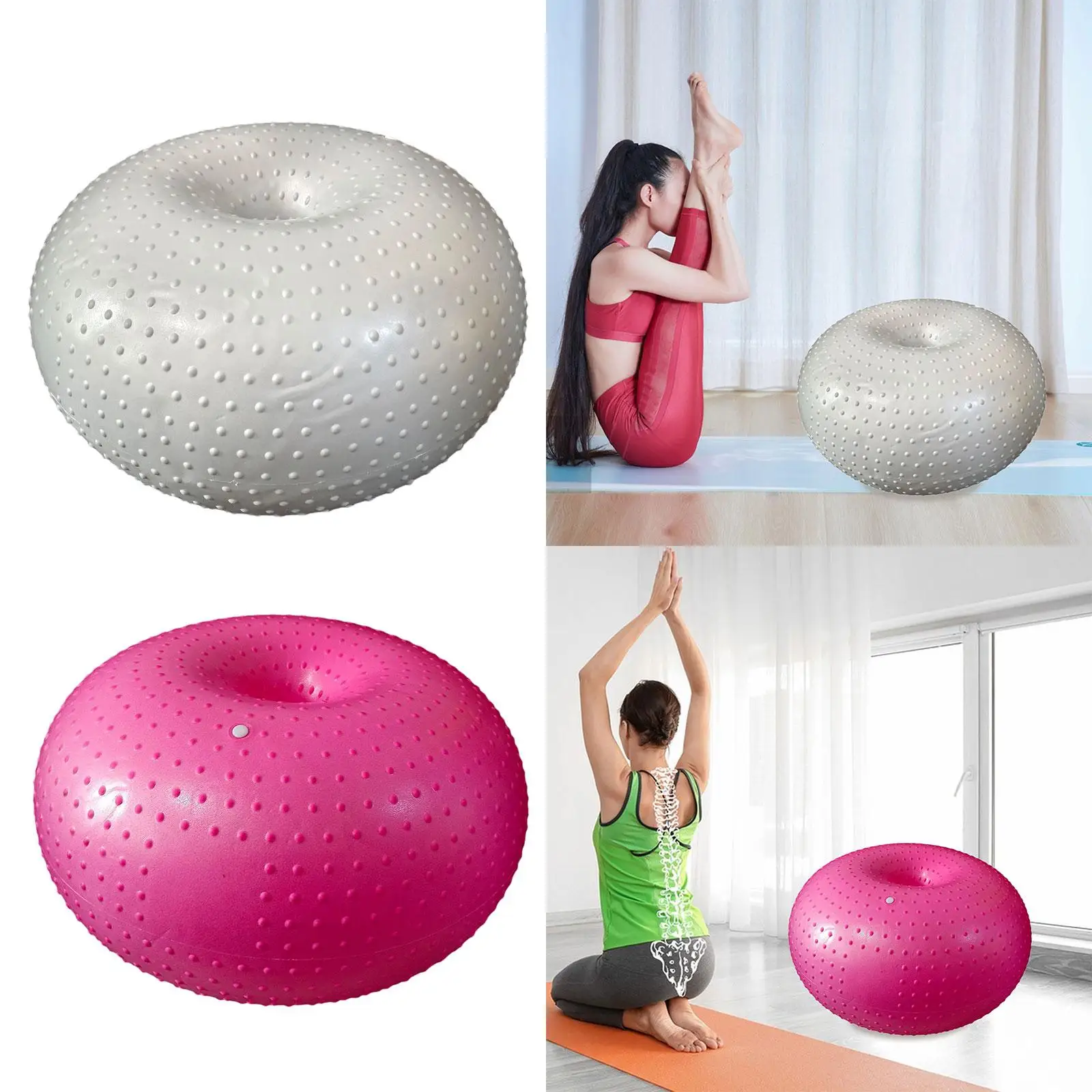 Donut Ball Thickened PVC Exercise Ball for Stretching Core Training Workouts