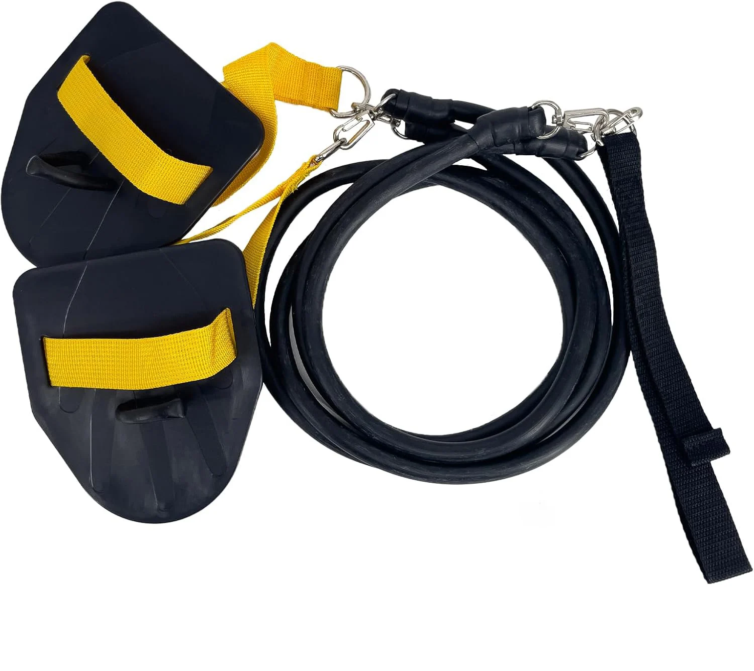 

Swim Training Resistance Band Set 2.4m 20lbs Pull Buoy Hand Paddles Handles for Men Women