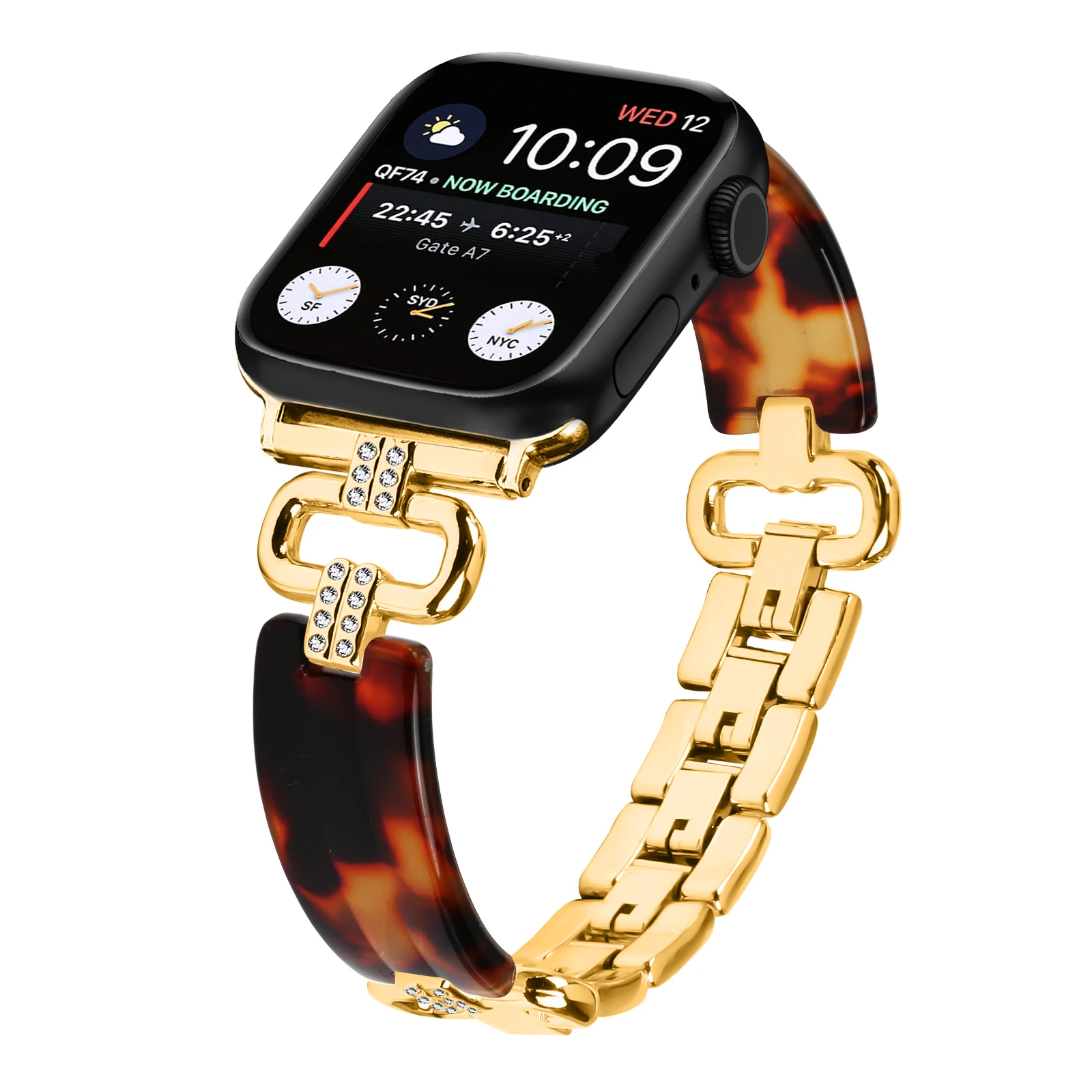 

Resin Strap For Apple Watch Band 44MM 40 38mm 41mm 45MM 42mm Woman Bracelet iwatch Wristband 49mm Series 9 8 7 6 5 4 3 2 1