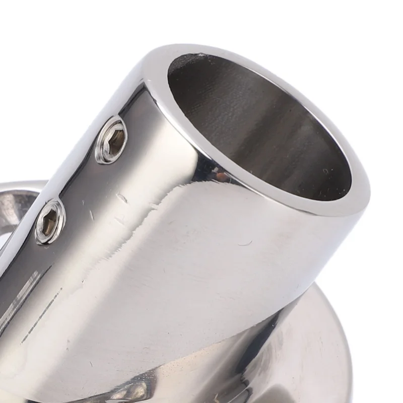 Boat Handrail Round Base Fitting 316 Stainless Steel Marine Hardware For 25mm/1in Tube60°