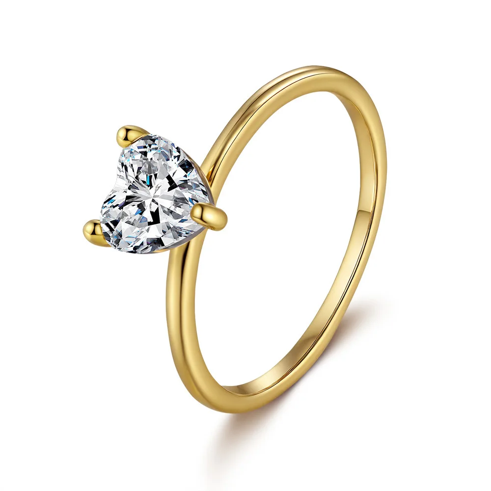 

Apexelle Fine Jewelry 925 Sterling Silver Rings For Women 1CT Heart Moissanite Diamond Ring Everyday Wear Fashion Jewelry